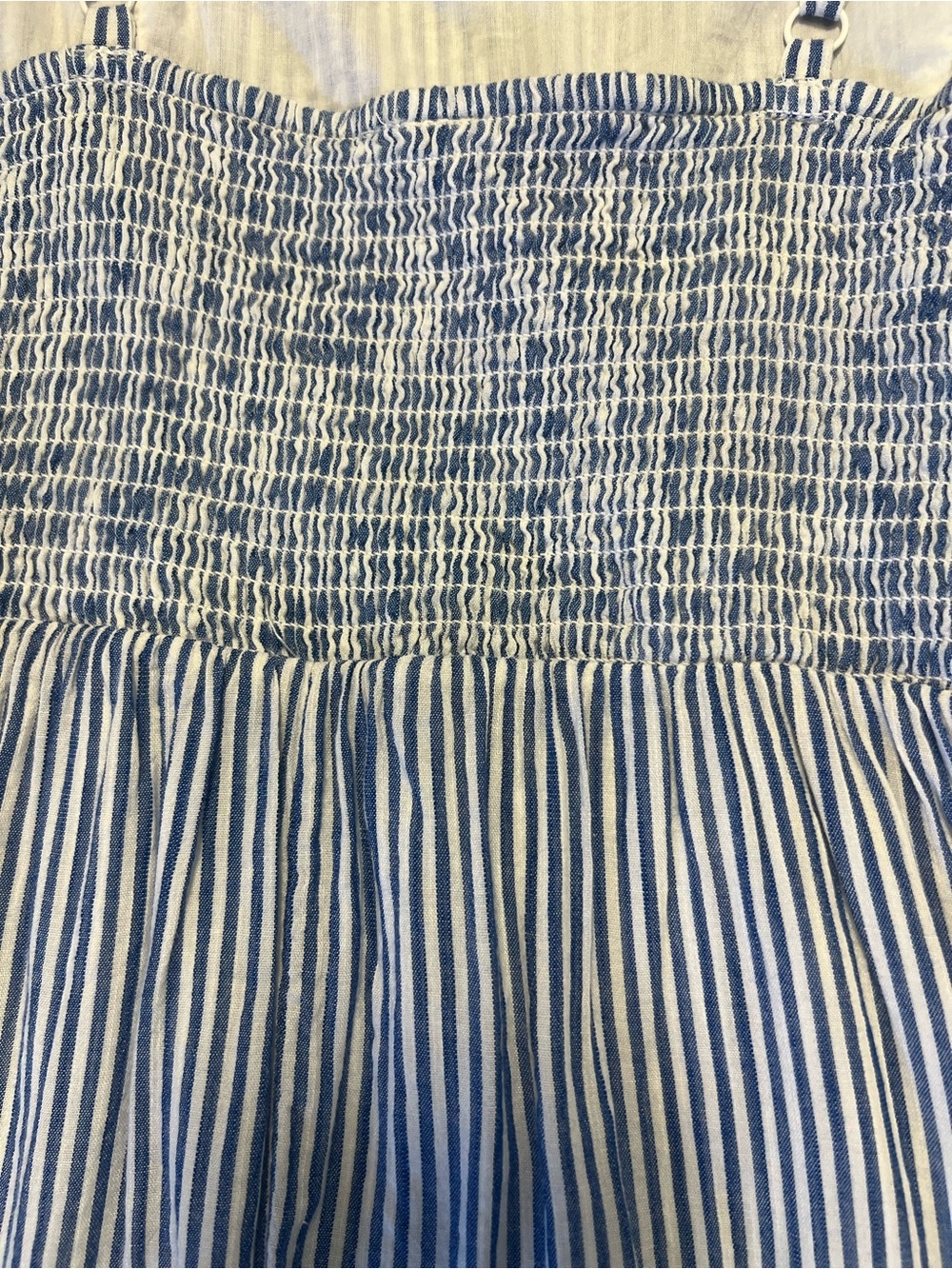 Striped Spaghetti‑Strap Day Dress - Blue & White | Cotton Blend - Picture 5 of 7